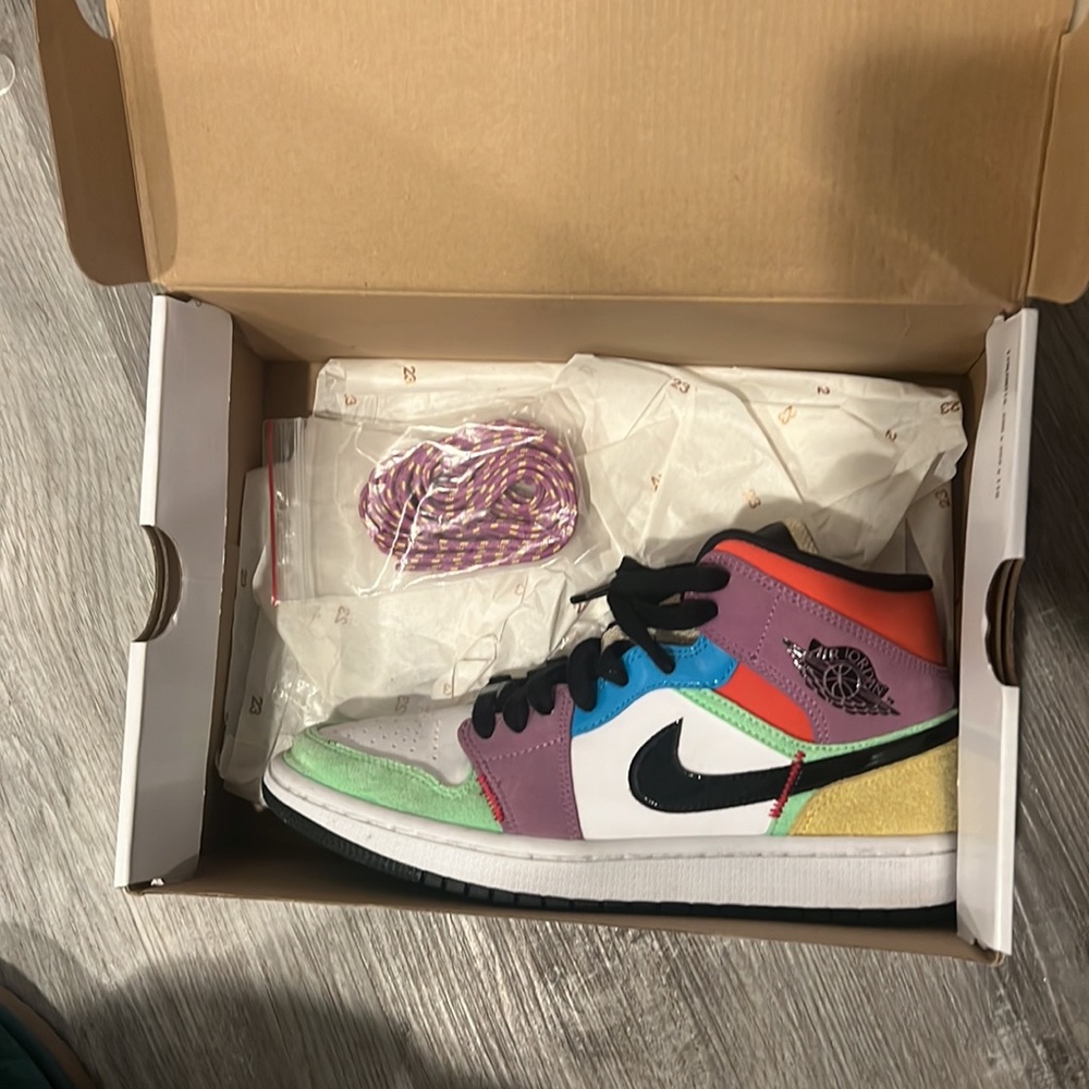 air jordan 1 mid multicolor